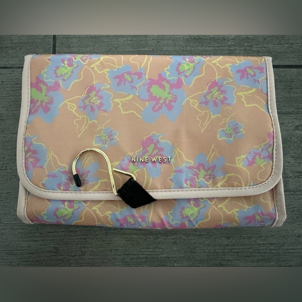 Nine West Floral Hanging Makeup Bag - Picture 2 of 5